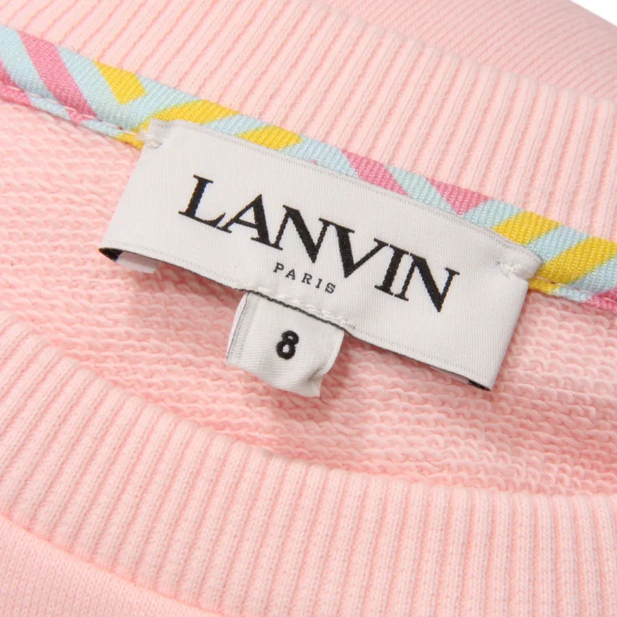0415AR felpa bimba LANVIN PARIS girl kids sweatshirt pink