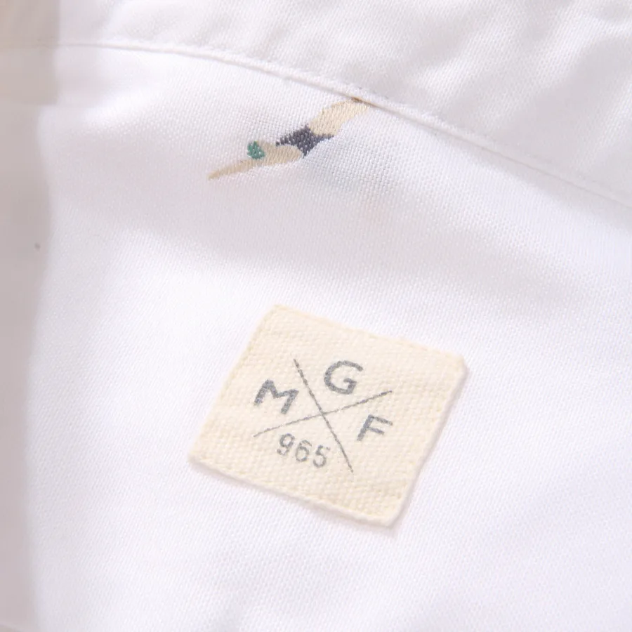 0870AG camicia uomo GMF 965 white cotton shirt men