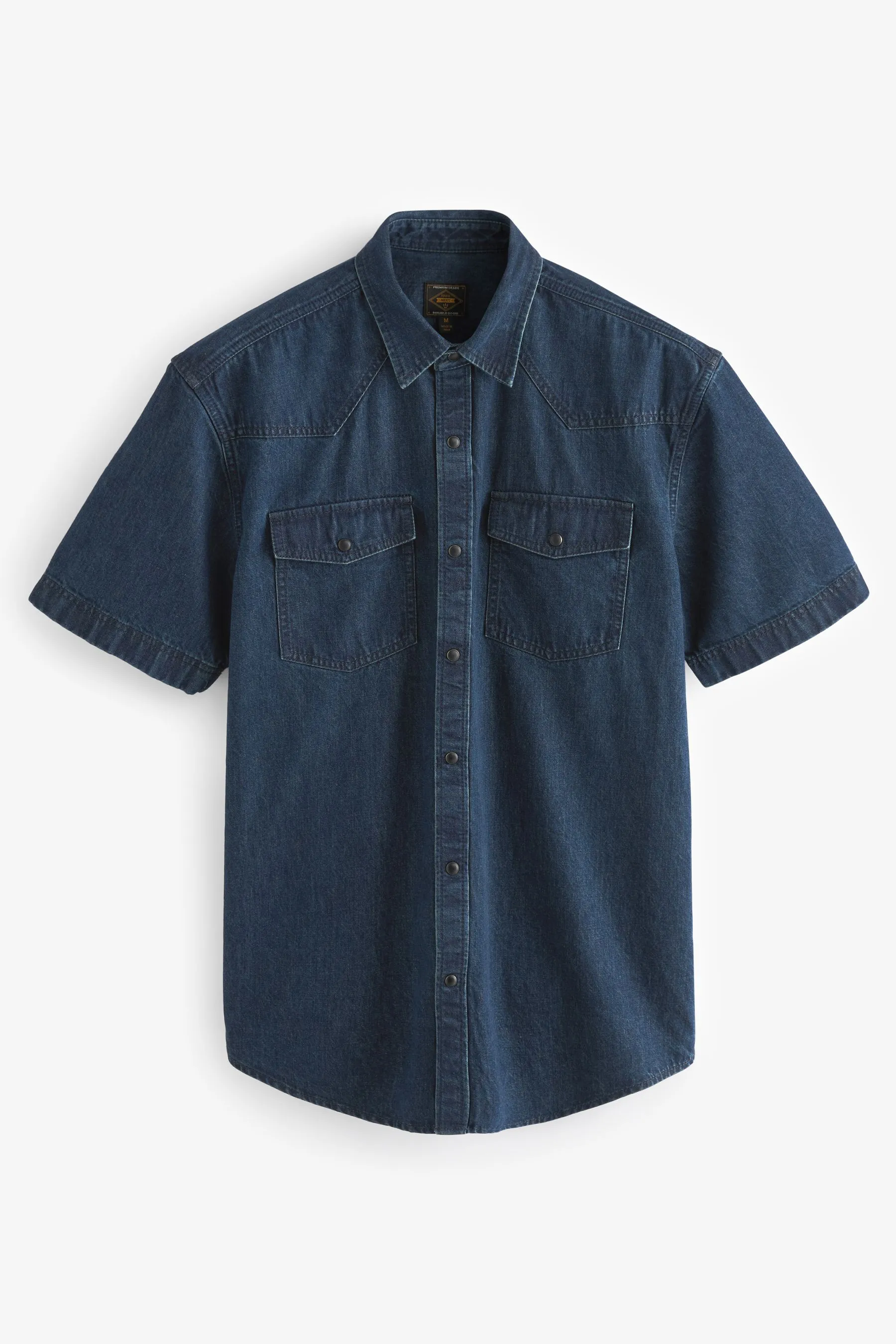 100% Cotton Short Sleeve Denim Western Shirt    