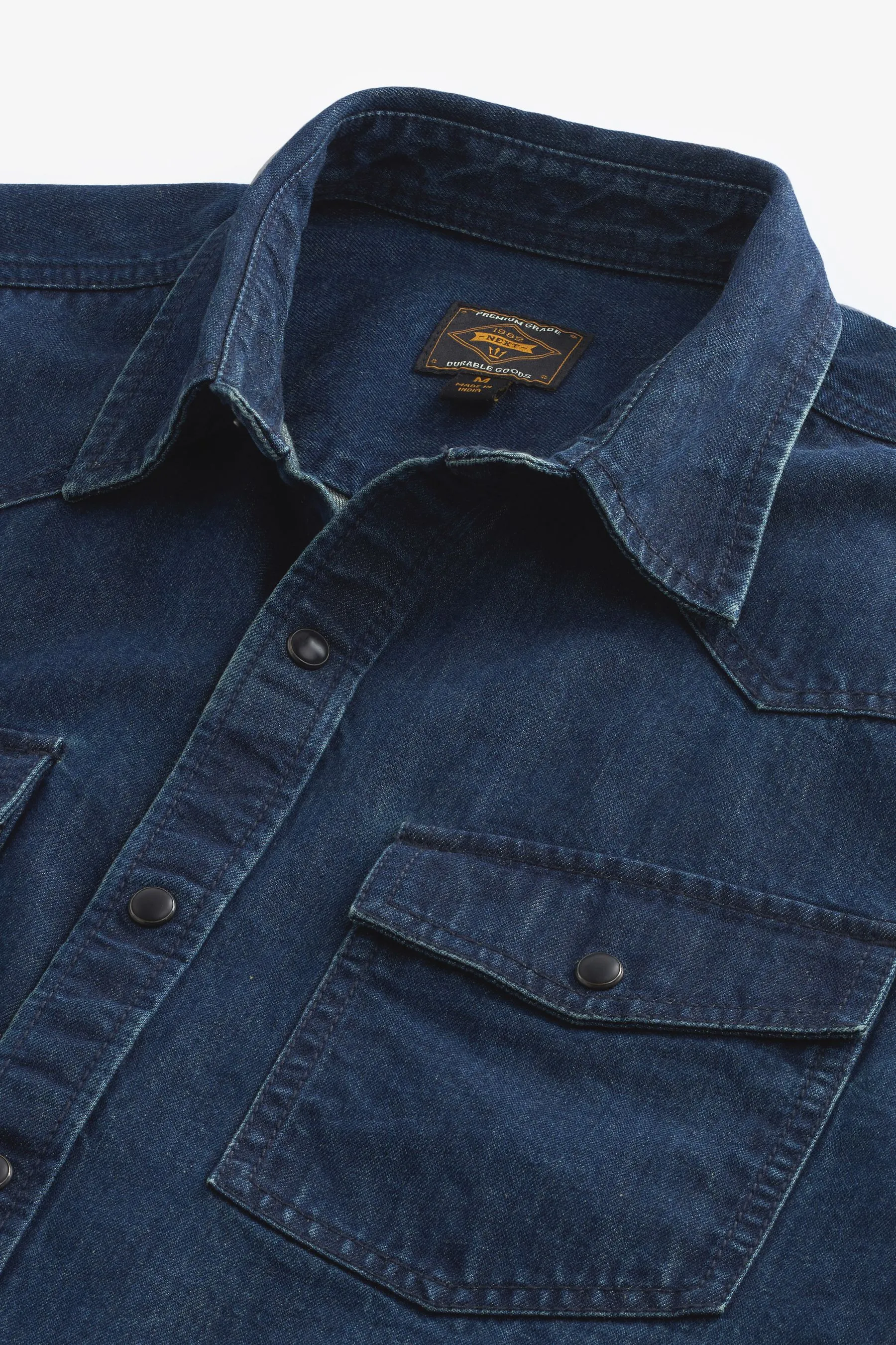 100% Cotton Short Sleeve Denim Western Shirt    