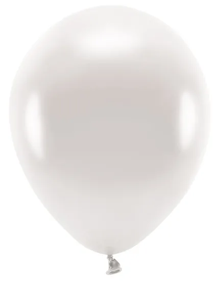100 palloncini metallizzati eco bianco perla 30 cm