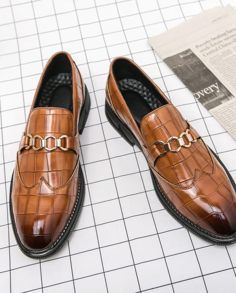 2022 di Modo A Punta Lace Up Marrone Oxford Pattini di Vestito Per Gli Uomini Mocassini di Promenade di Cerimonia Nuziale Del Pa