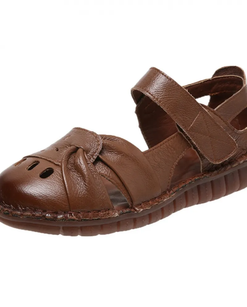 2022 Donne di estate Sandali con la suola Morbida Hollow Casual Scarpe Basse Donne Mocassini In Pelle Slip On Solid Scarpe Da Do