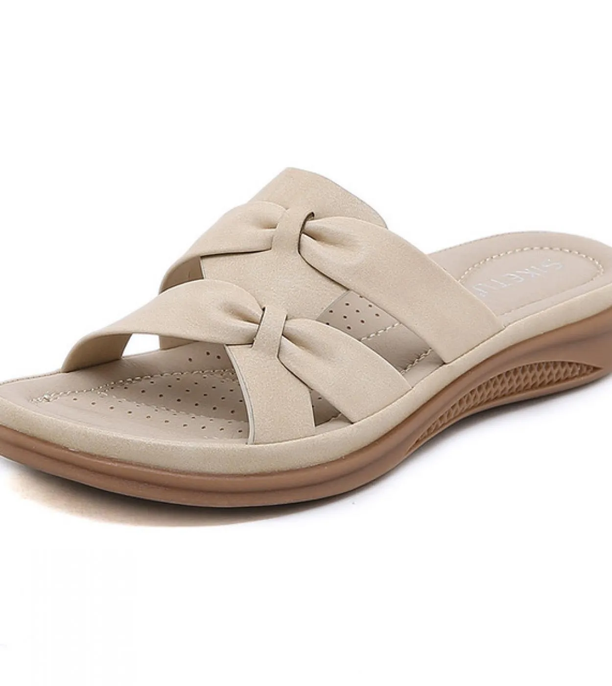 2023 Novità Sandali da donna Elegante tacco basso Fuori Pantofole moderne Per donna Tacco piatto Scarpe da donna casual Infradit
