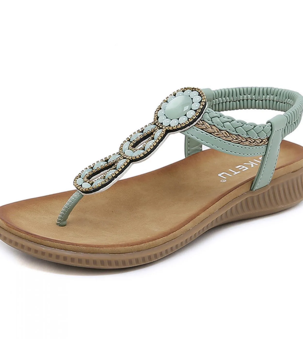 2023 Sandali delle nuove donne Della Boemia Tacco Piatto Scarpe Estive Per La Donna di Cristallo Delle Donne Sandalias Mujer Don