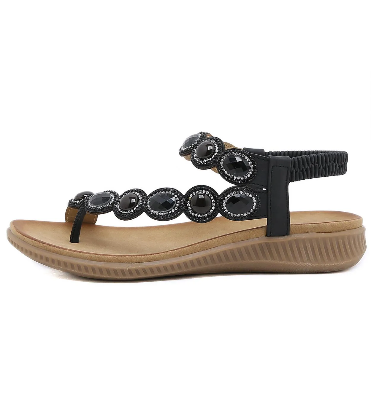 2023 Sandali delle nuove donne Della Boemia Tacco Piatto Scarpe Estive Per La Donna Sandali di Cristallo Mujer Scarpe Da Spiaggi