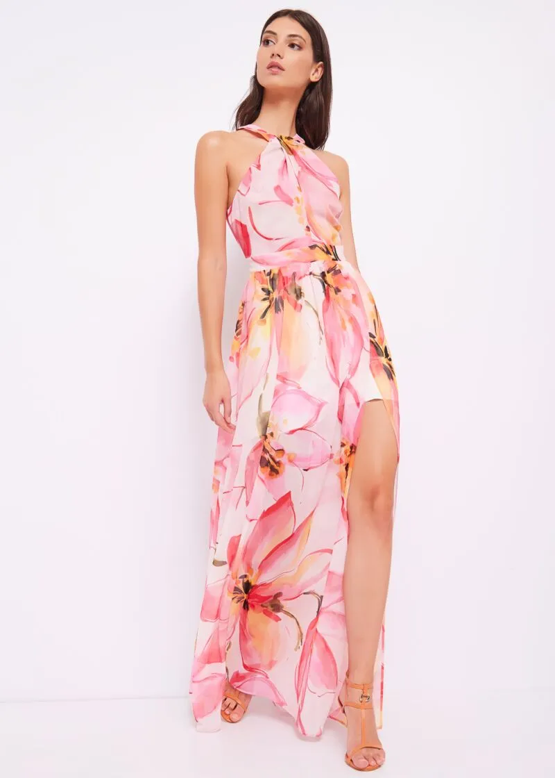 Abito floreale in georgette