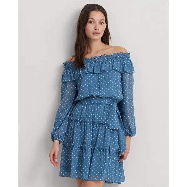 Abito in georgette a spalle scoperte