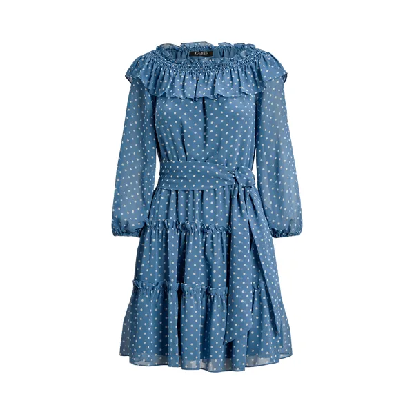 Abito in georgette a spalle scoperte