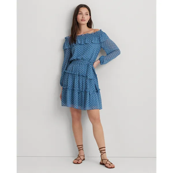 Abito in georgette a spalle scoperte