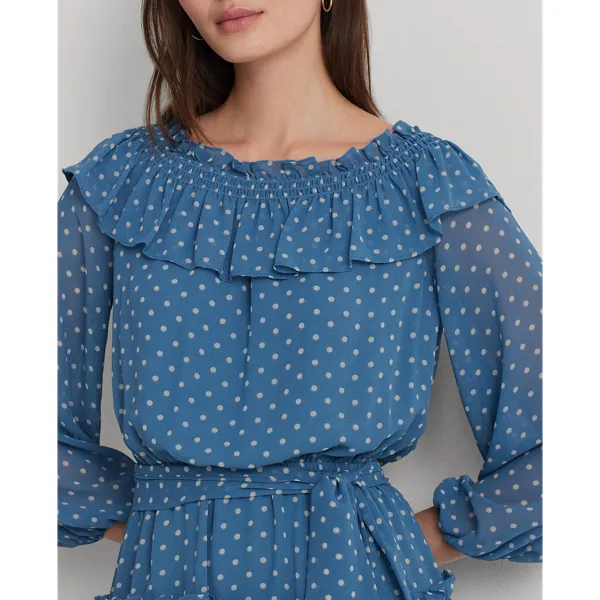 Abito in georgette a spalle scoperte