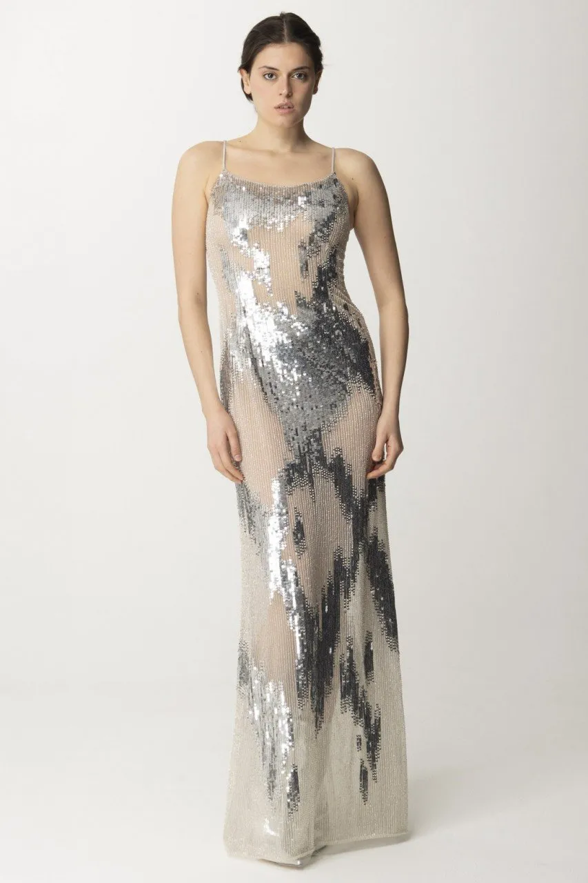 Abito Red Carpet in tulle e paillettes Perla