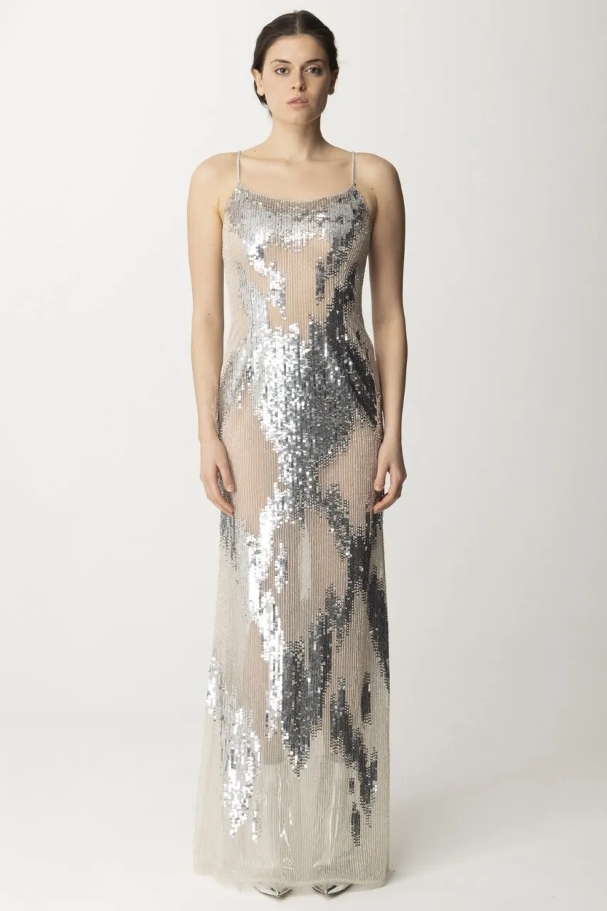 Abito Red Carpet in tulle e paillettes Perla