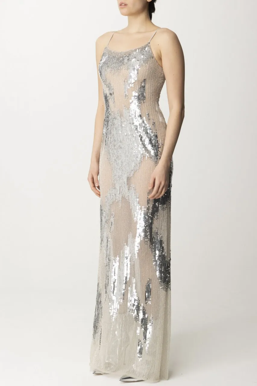 Abito Red Carpet in tulle e paillettes Perla