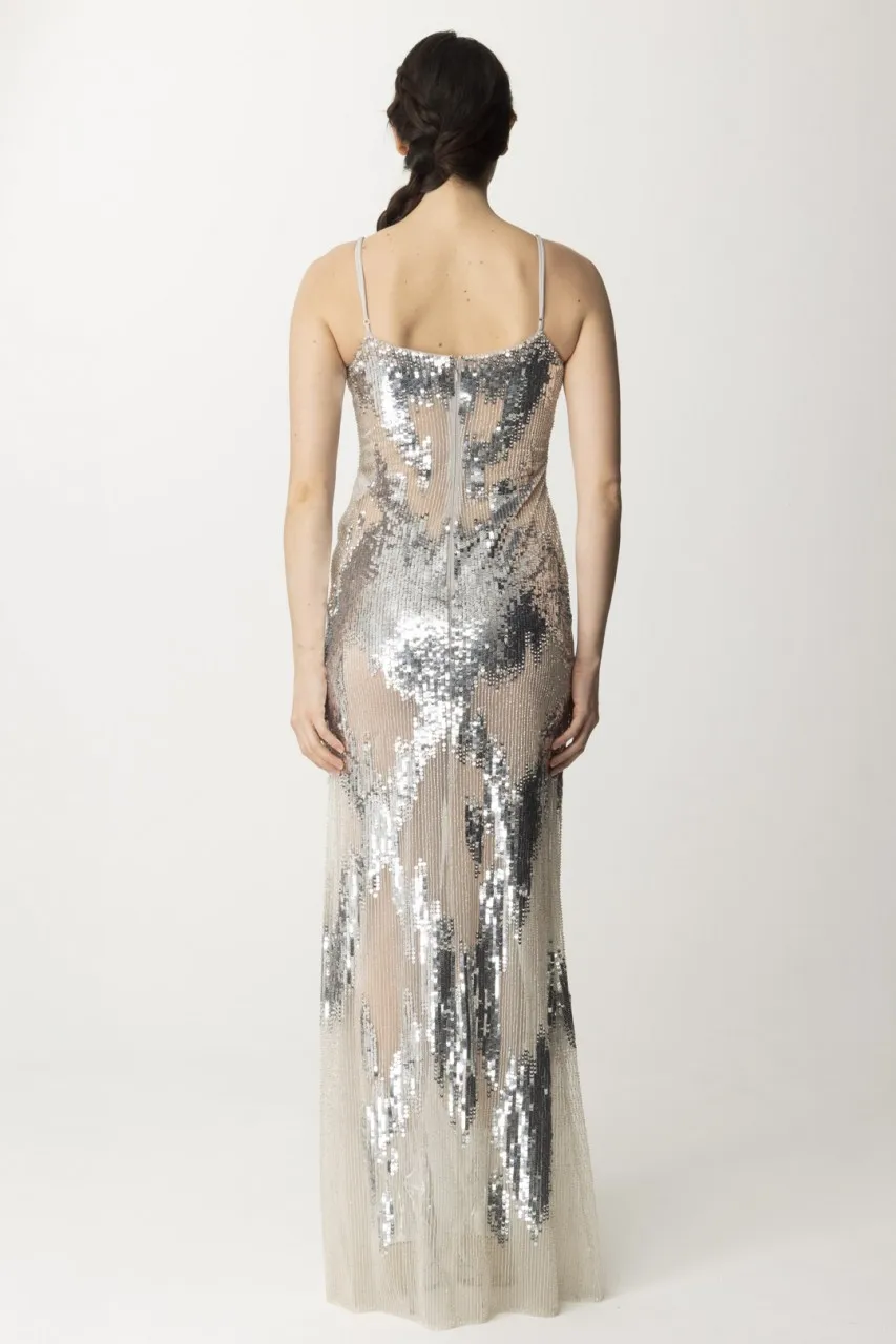 Abito Red Carpet in tulle e paillettes Perla