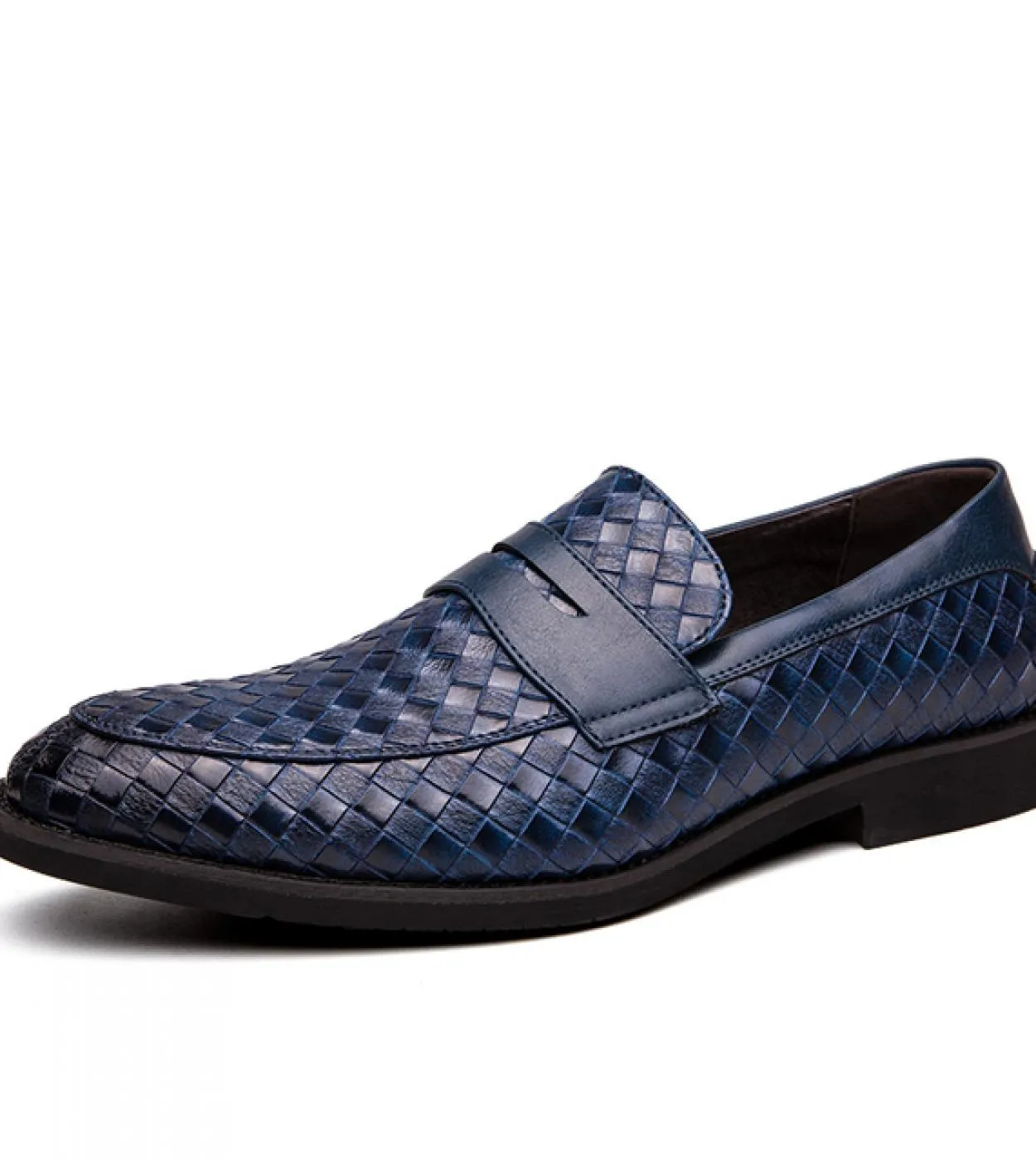 Affari di marca di lusso Scarpe casual da uomo per uomo Mocassini Slip on in pelle British Style Basket Weave Scarpe morbide Moc