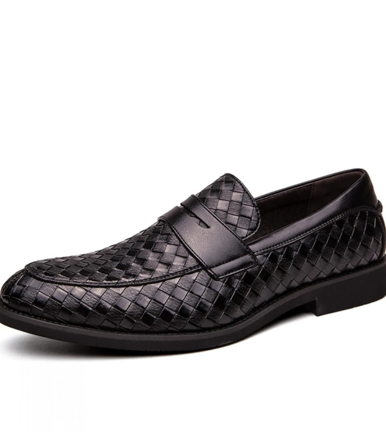 Affari di marca di lusso Scarpe casual da uomo per uomo Mocassini Slip on in pelle British Style Basket Weave Scarpe morbide Moc