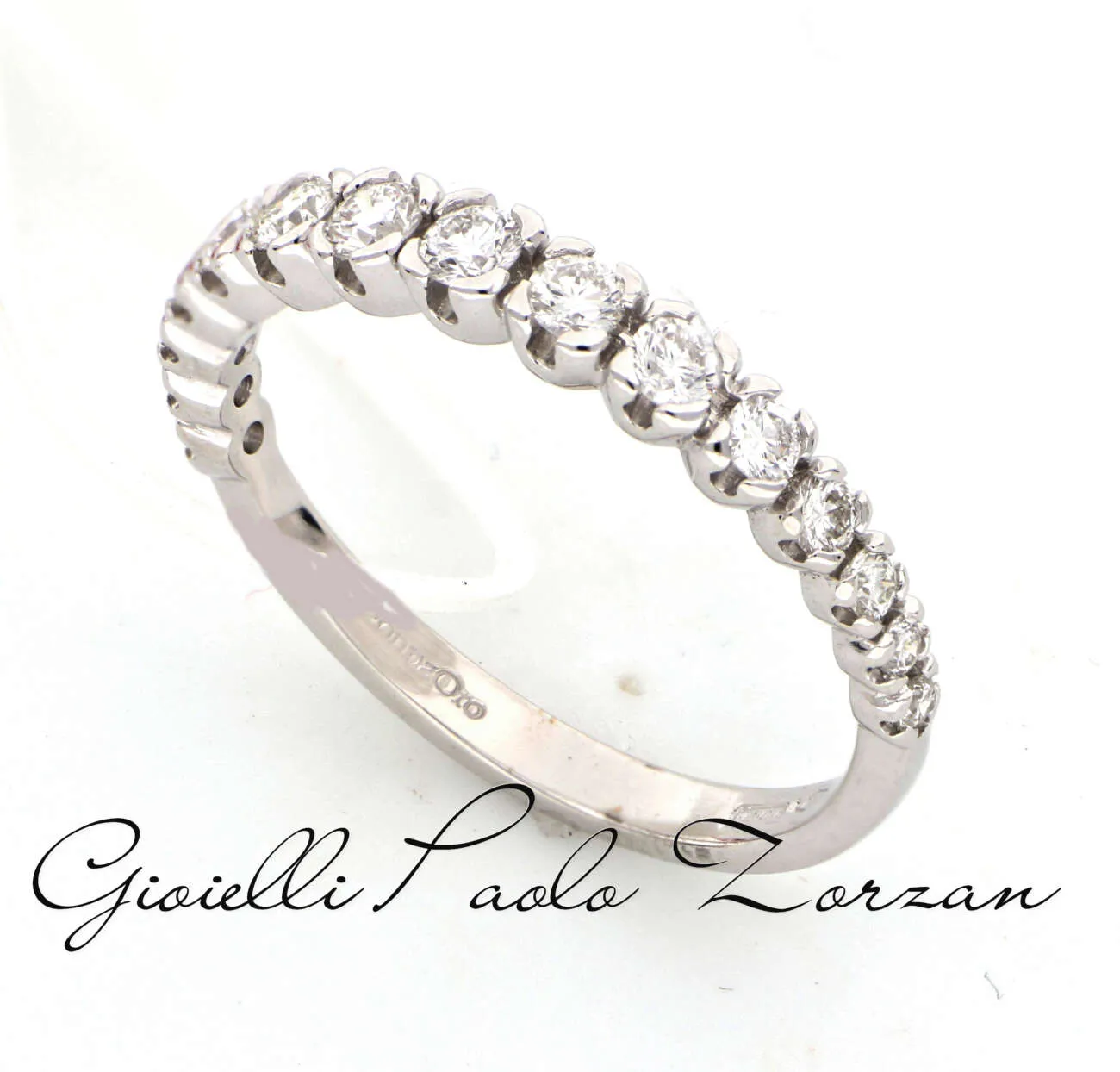 Anello riviere Donnaoro in oro bianco e diamanti DKAV3736.050
