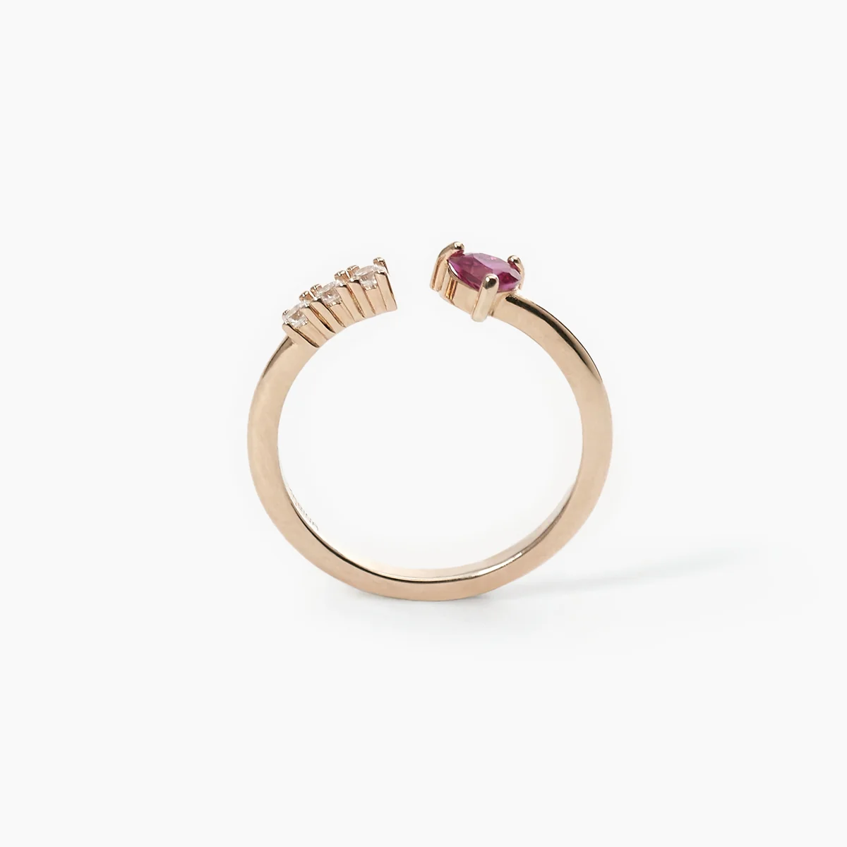 Anello Trilogy e Cuore Rosa Mabina Gioielli 523248