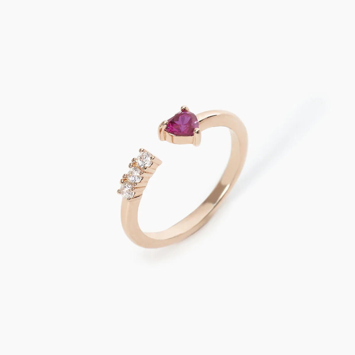 Anello Trilogy e Cuore Rosa Mabina Gioielli 523248