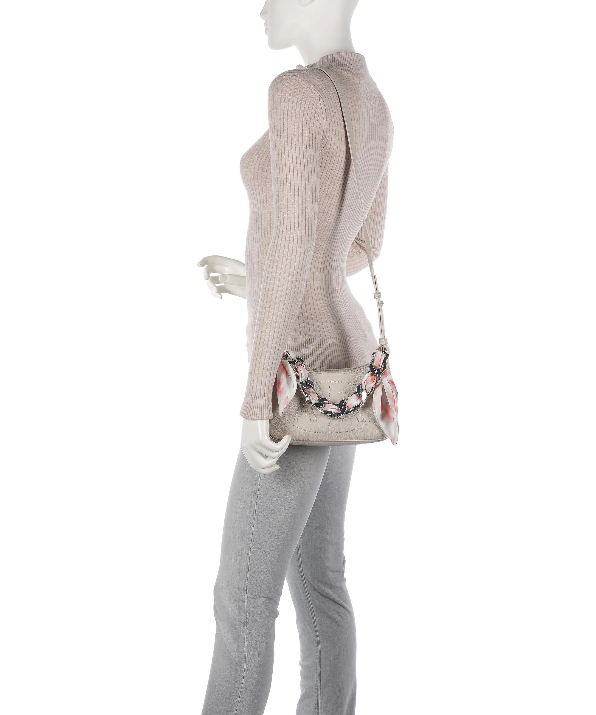  Armani Exchange Borsa a spalla pelle sintetica beige  