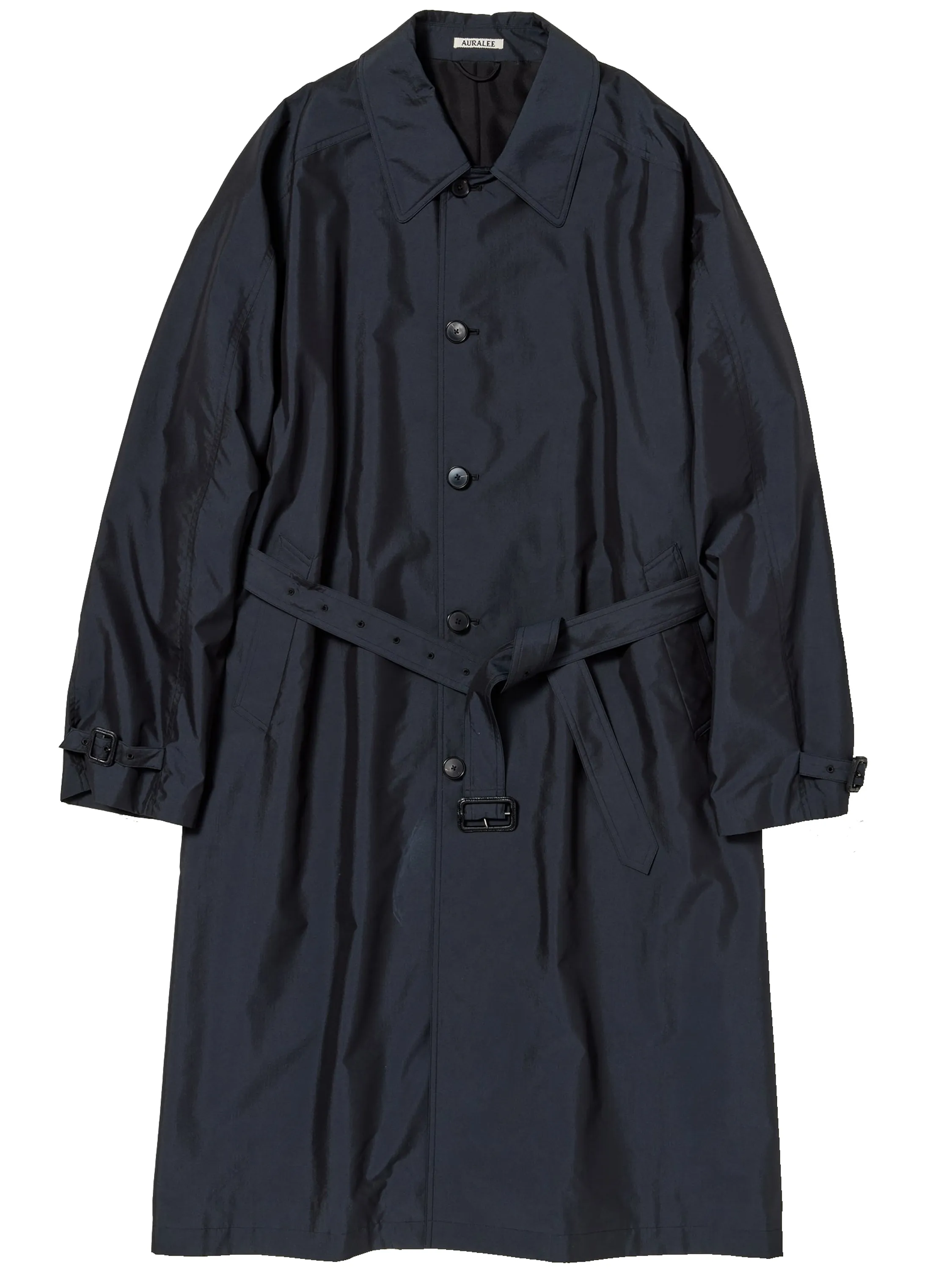 AURALEE CAPPOTTO FINX POLYESTER WEATHER CHAMBRAY SOUTIEN COLLOAR