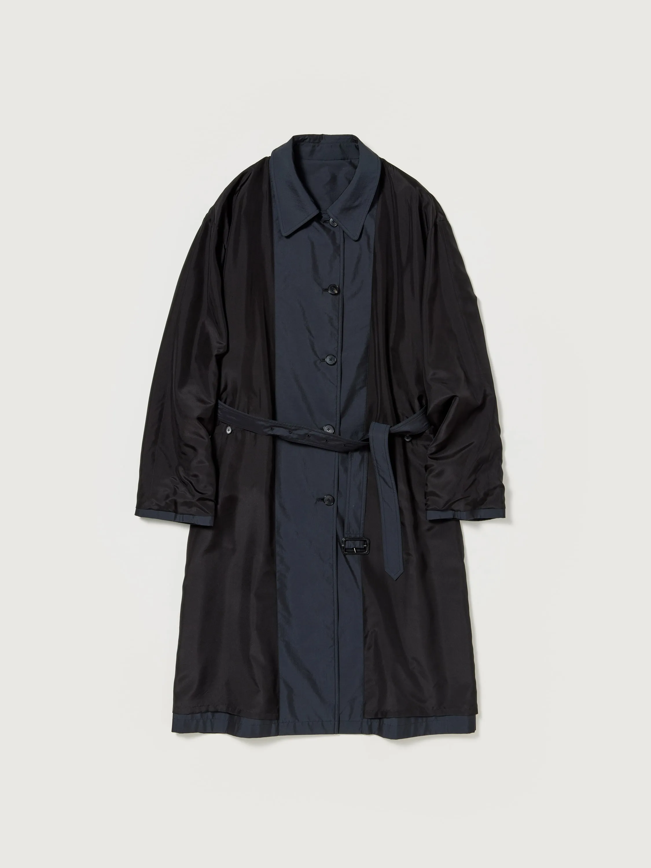 AURALEE CAPPOTTO FINX POLYESTER WEATHER CHAMBRAY SOUTIEN COLLOAR