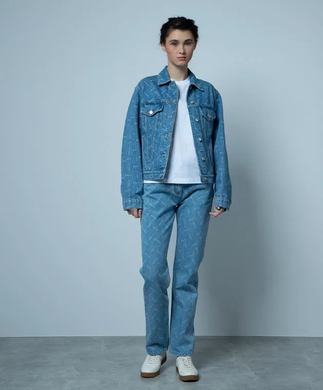Bally Jeans blu con stampa del logo L4BA444FCO264