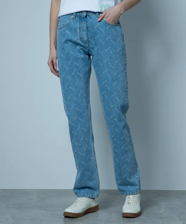 Bally Jeans blu con stampa del logo L4BA444FCO264