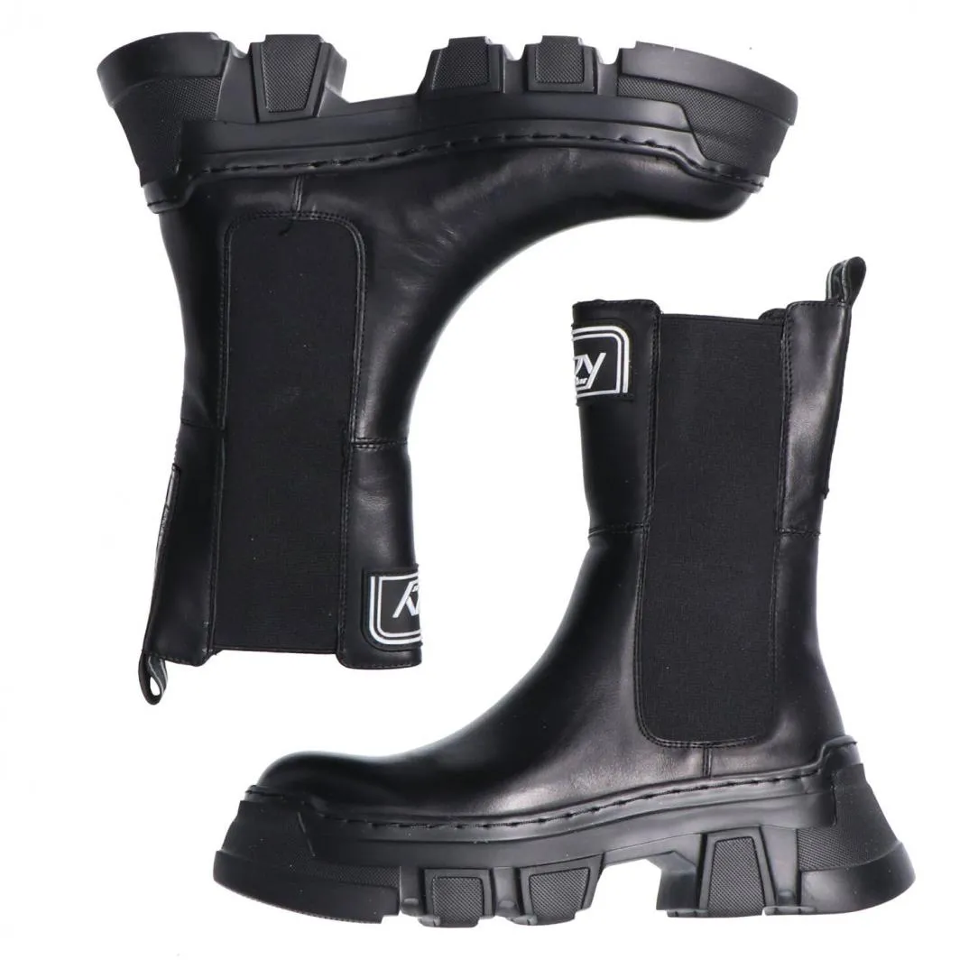 BB082 beatles in pelle Nere