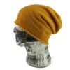 Berretto allungato in puro cashmere – Beanie Hat – Colore Giallo Mais