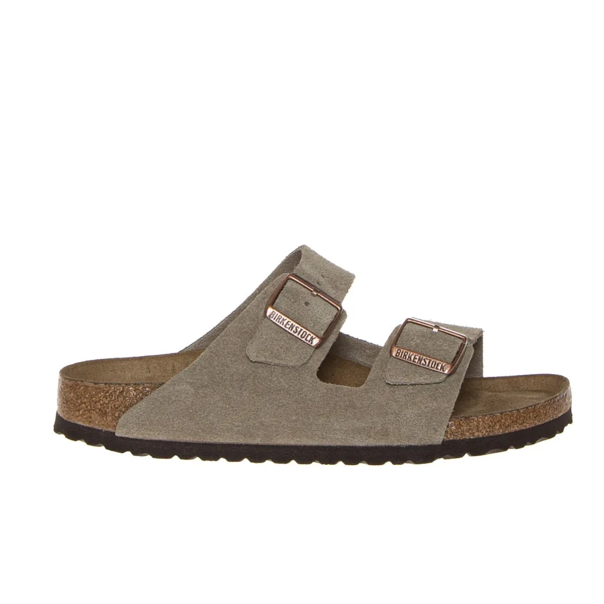 BIKENSTOCK CIABATTA ARIZONA SOFT 951303 CAMOSCIO TAUPE NARROW FIT  