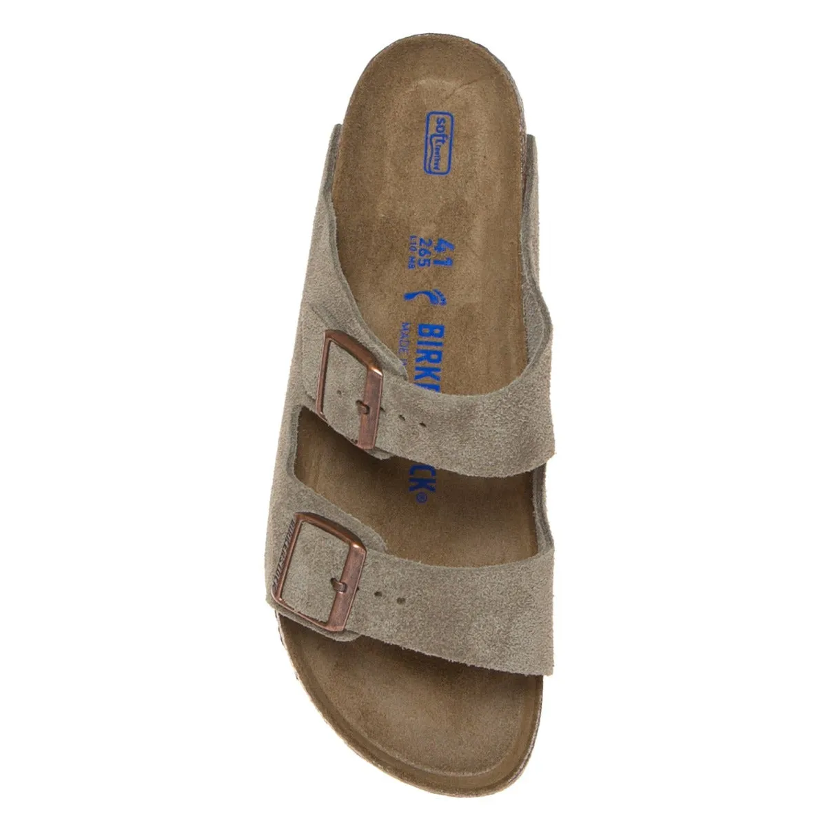 BIKENSTOCK CIABATTA ARIZONA SOFT 951303 CAMOSCIO TAUPE NARROW FIT  