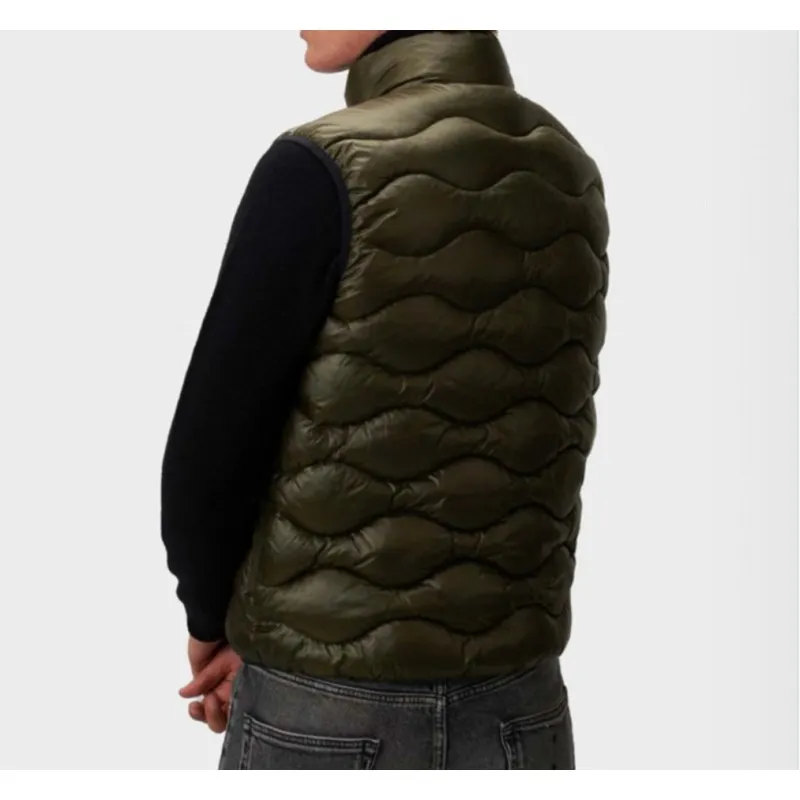 BLAUER piumino smanicato ad onde VERDE BOTTIGLIA