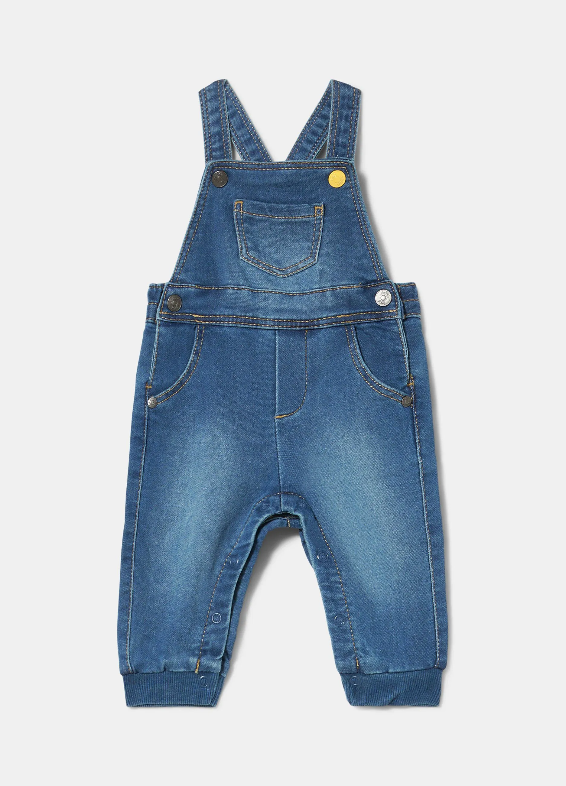 BLUKIDS  Salopette in denim di felpa neonato