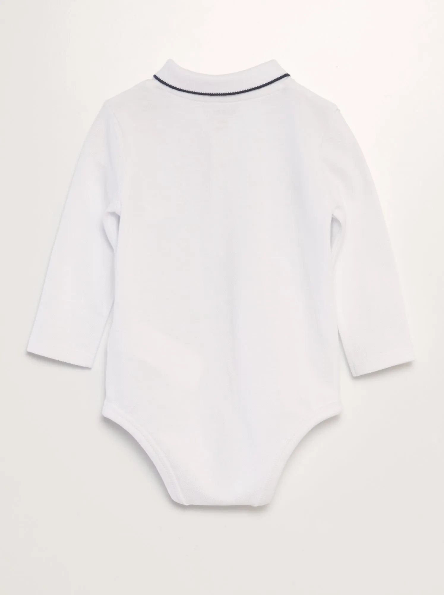 Body-polo a maniche lunghe - BIANCO