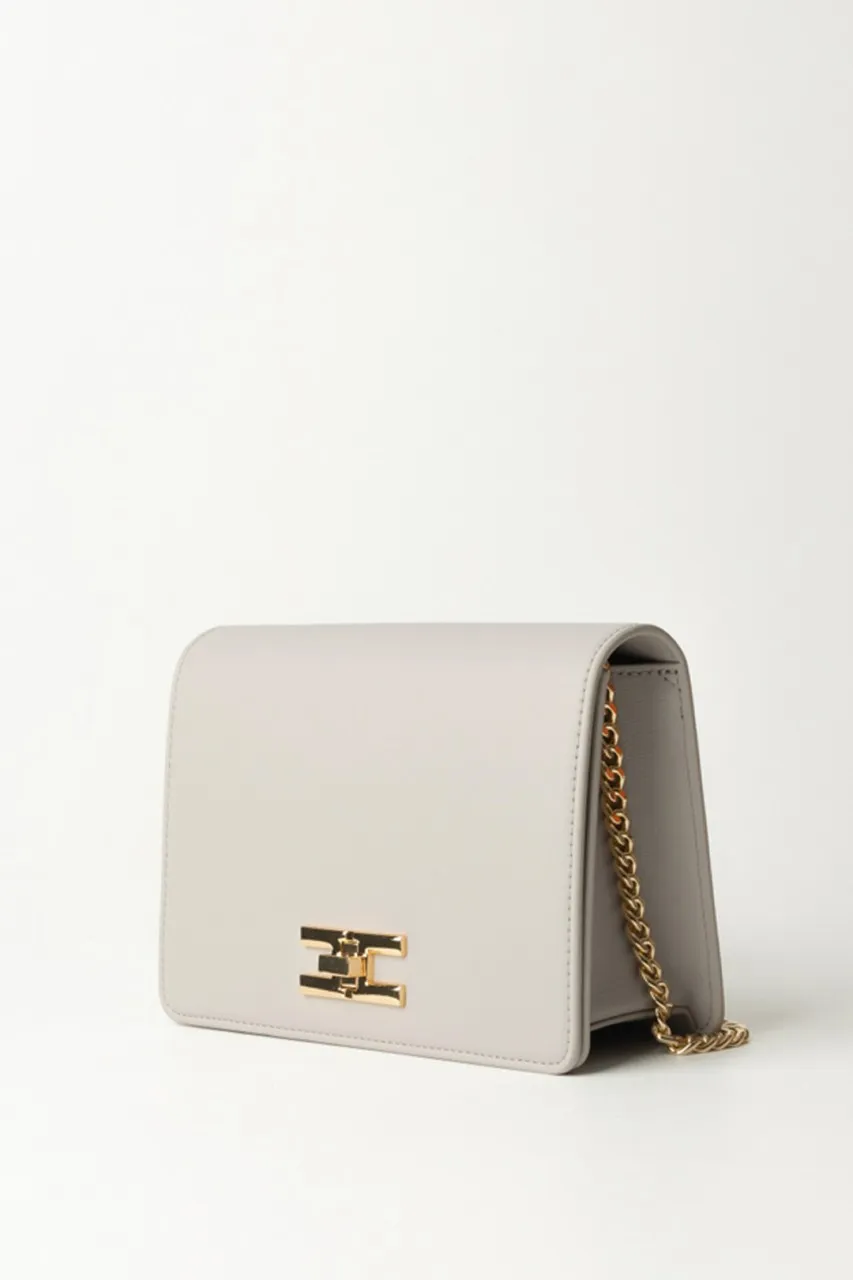 Borsa a tracolla con logo girello dorato Perla