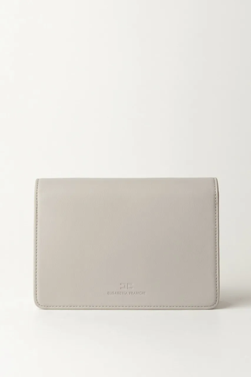 Borsa a tracolla con logo girello dorato Perla