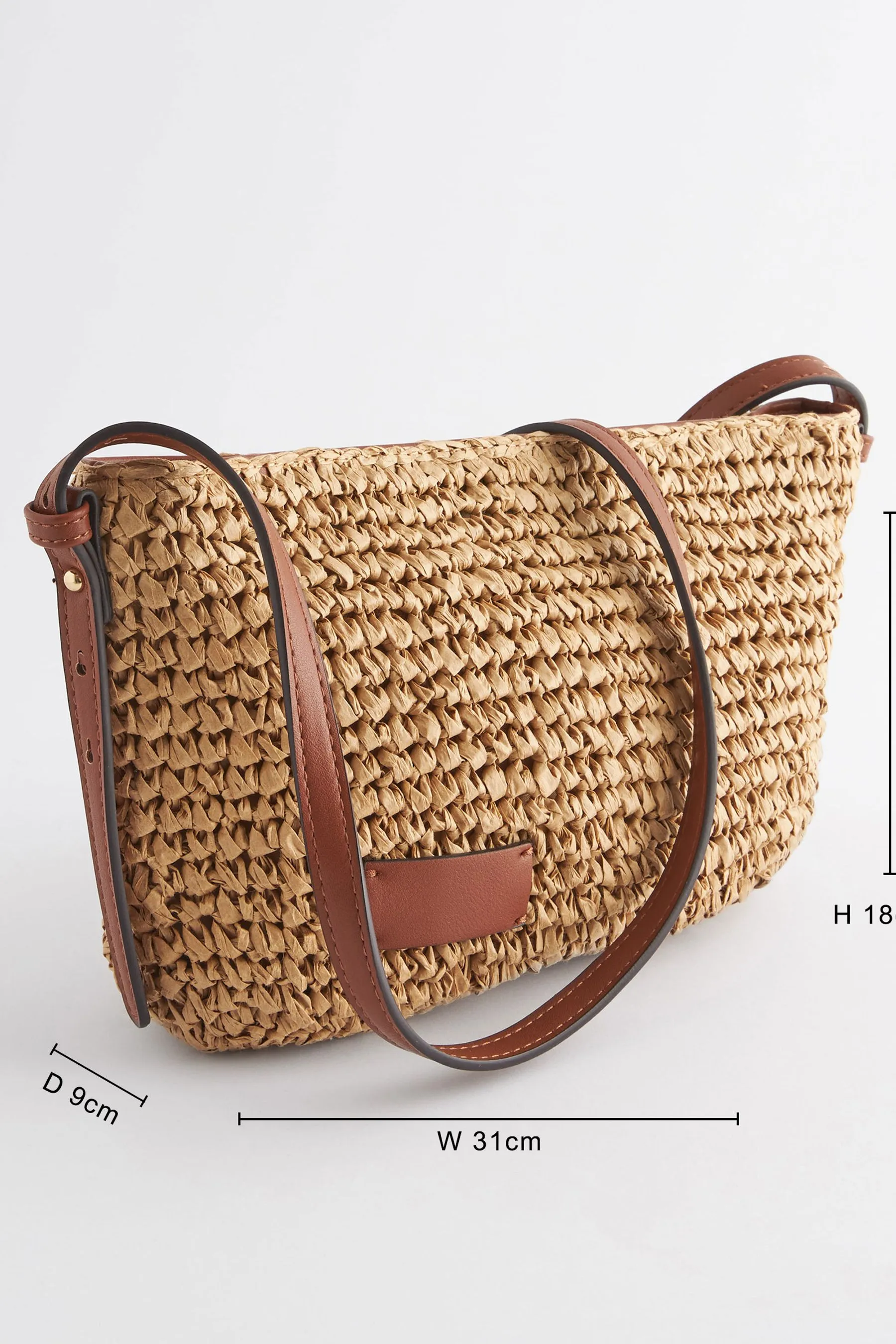 Borsa a tracolla in paglia    