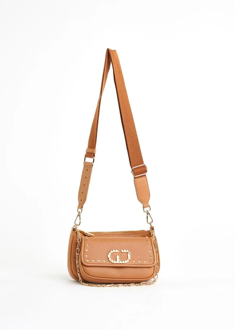 Borsa crossbody con borchie