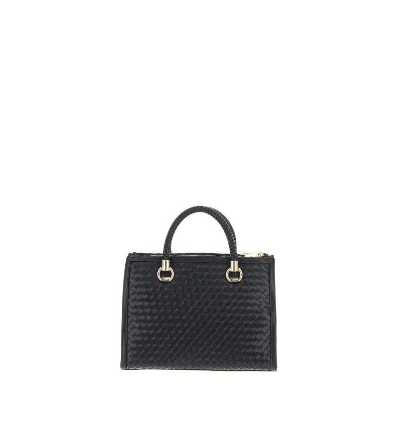 Borsa similpelle intrecciata