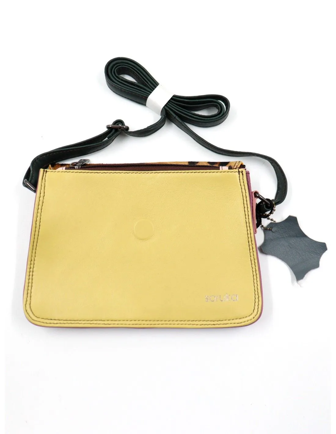 BORSETTA IN PELLE RICICLATA REVERSIBILE "LAIA"