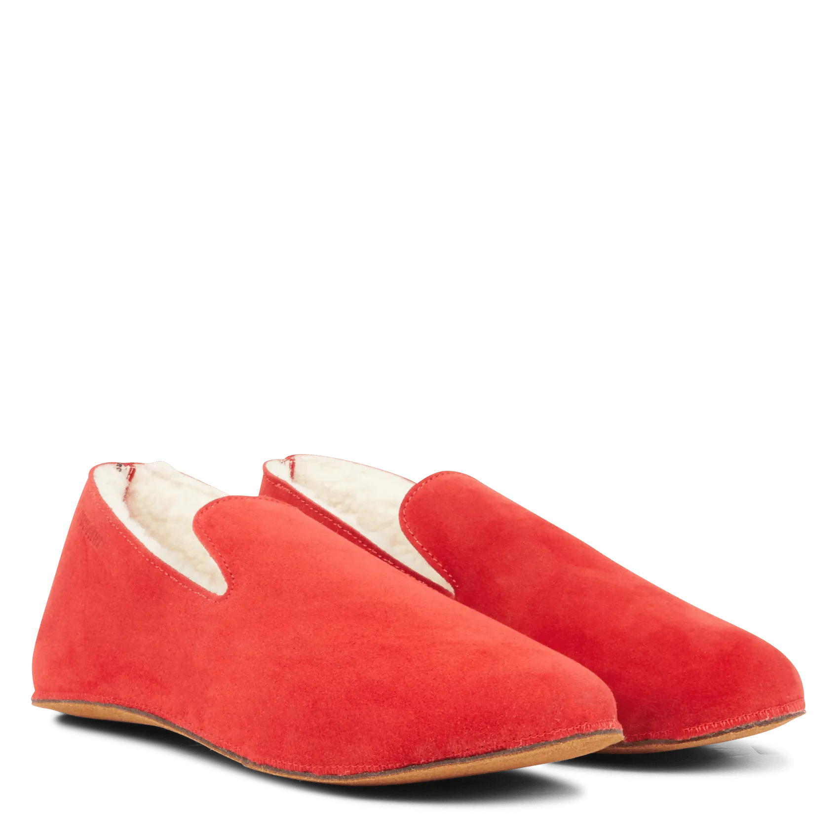  BOSABO   COCO - Pantofole in pelle con pelo | Rosso