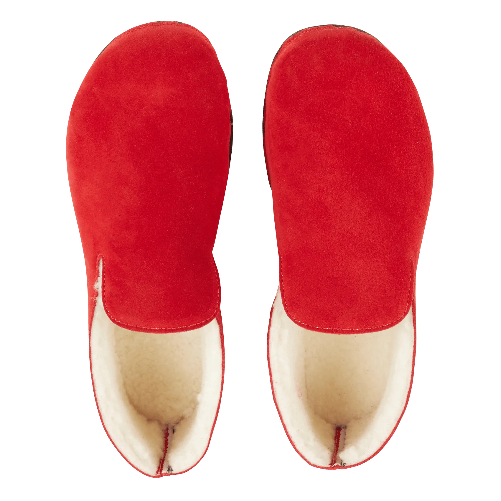  BOSABO   COCO - Pantofole in pelle con pelo | Rosso