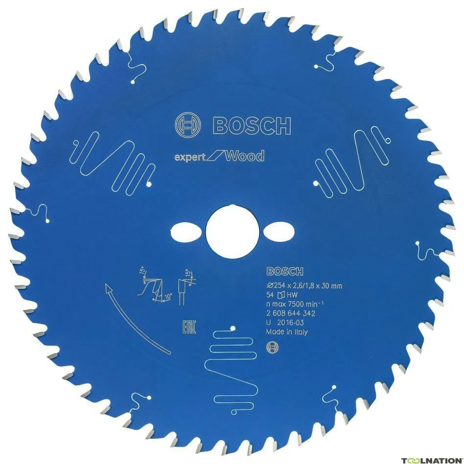 Bosch Professional Accessori 2608644342 Lama circolare in metallo duro Expert per legno 254 x 30 x 54T