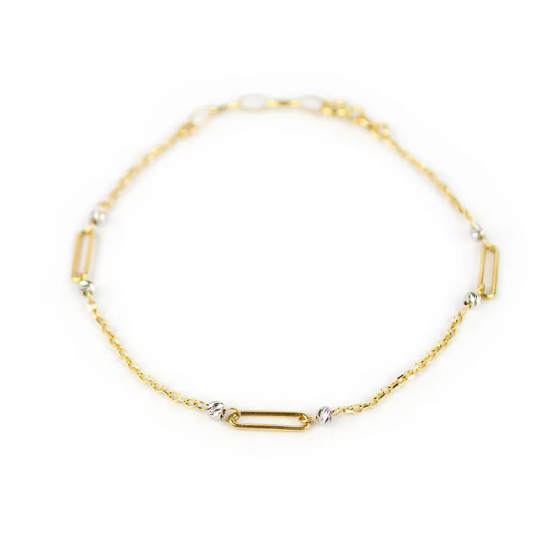 Bracciale in oro giallo con elemento rettangolare