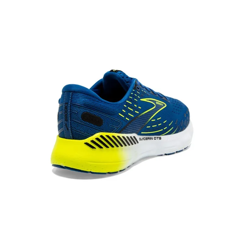 Brooks Glycerine 20 Gts Blu Giallo Fluo - Scarpe Running Uomo