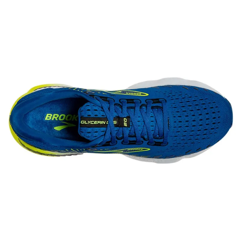 Brooks Glycerine 20 Gts Blu Giallo Fluo - Scarpe Running Uomo