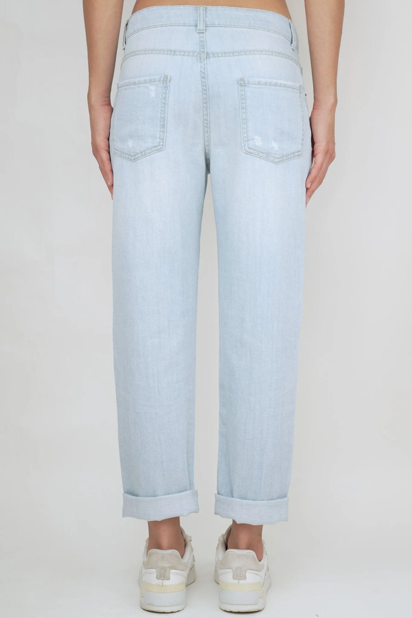 Bulier-jeans boyfriend SAMMY tela leggera - Lavaggio chiaro