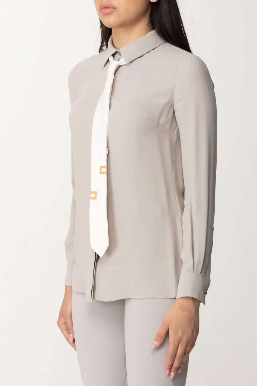 Camicia in georgette con cravatta Perla